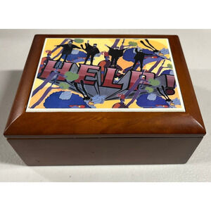 The Beatles Musical Wooden Jewelry Music Trinket Box Plays HELP! Song #311/5000